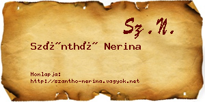Szánthó Nerina névjegykártya